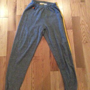 Aviator Nation Gray Striped Sweatpants